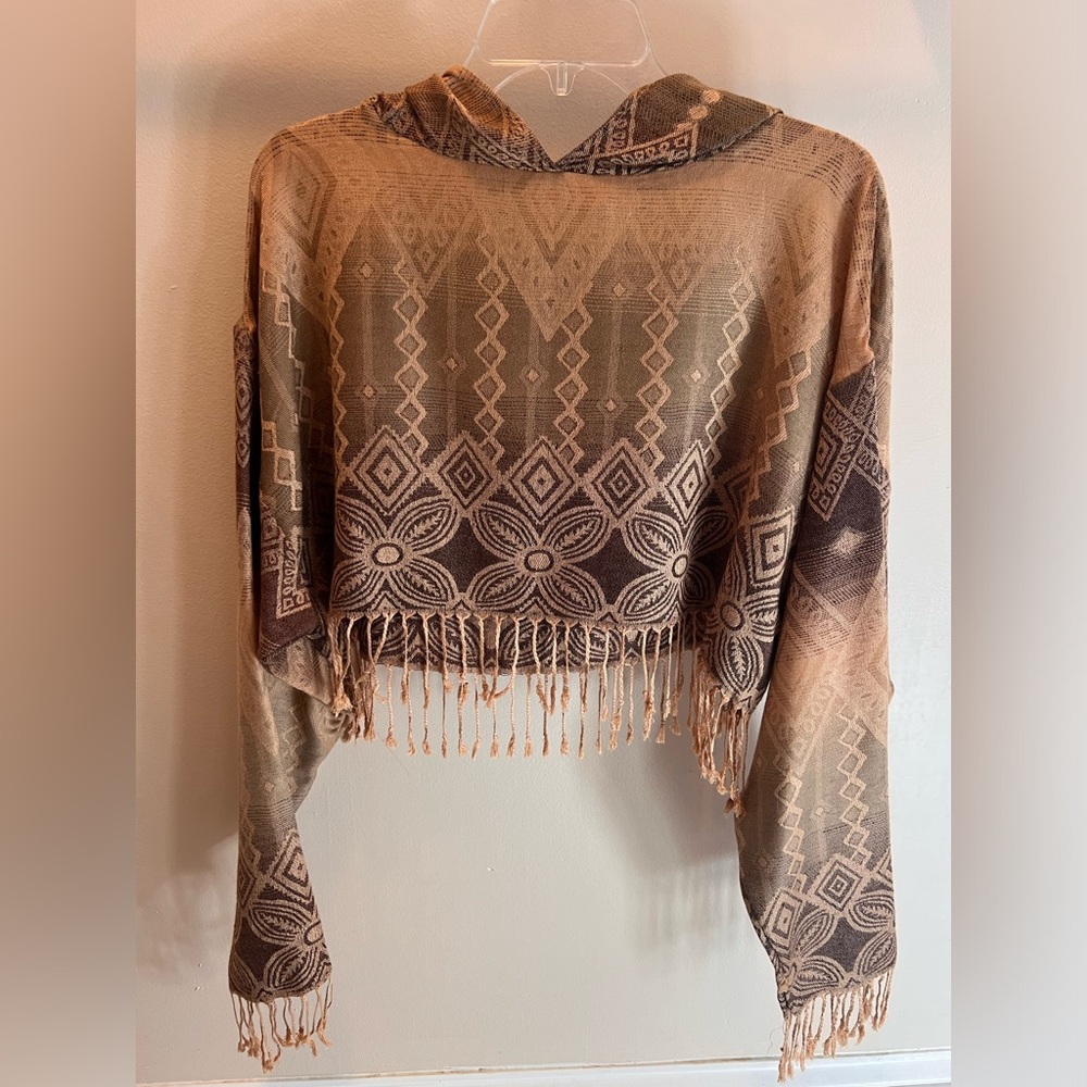 Pashmina Crop Top Hoodie